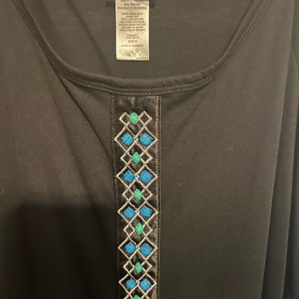 Black cold shoulder top